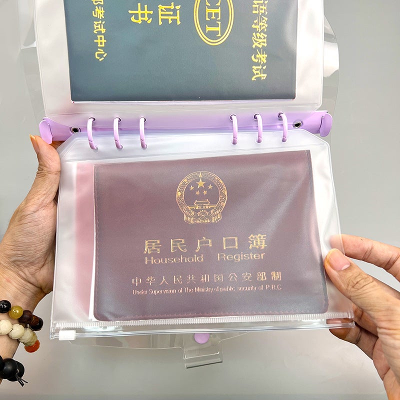 Manufacturers Household Documents Household Registration Book Vaccine Book Baby Birth Certificate Portable Passport Loose-Leaf Book Storage Folder - Image 4