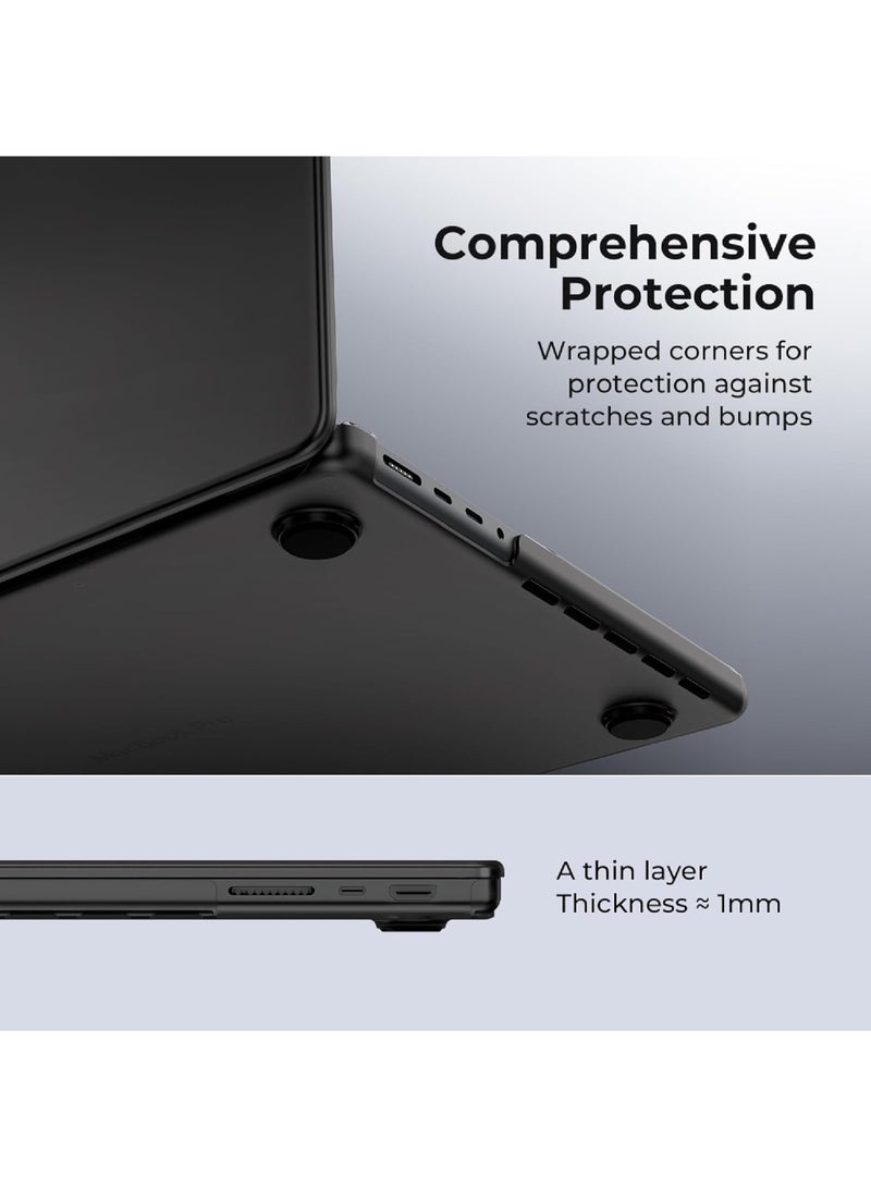Rock Pow Case Compatible for MacBook Pro 14 inch M5 2025 2024-2021,M4 A3112 A3185 A3401 M3 A2918 A2992 M2 A2779 M1 A2442 Pro/Max Chip,Ultra-Thin Invisible Translucent Hard Shell Cover - Image 4