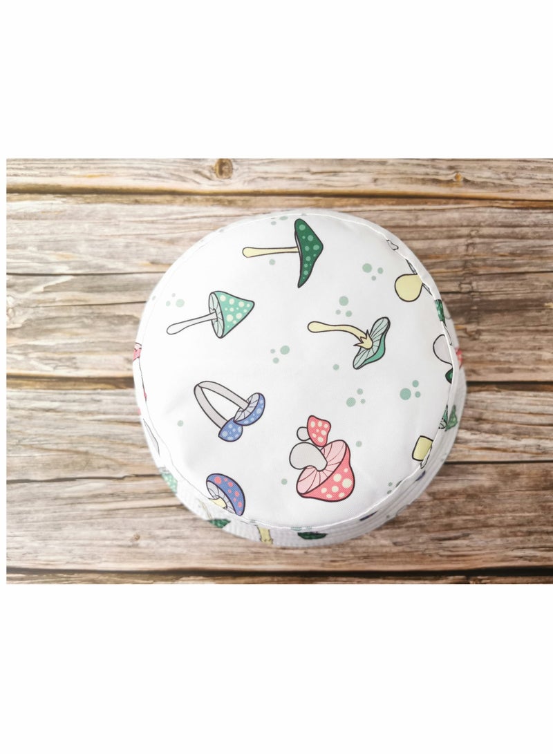 Reversible Mushroom Pattern Bucket Hat for Summer Travel, Stylish Sun Cap for Men and Women - Image 4