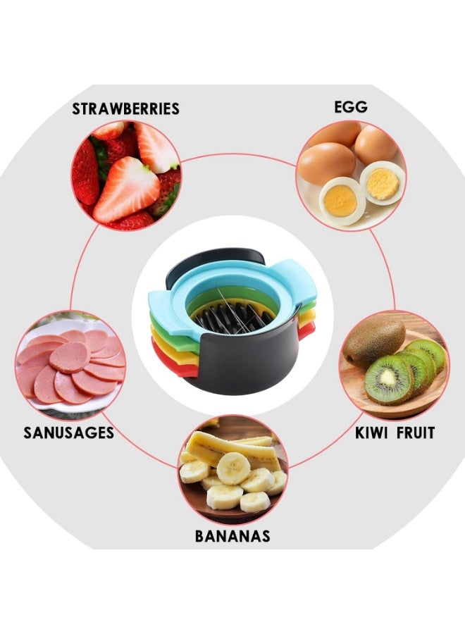 YelaJoy 4 in 1 Fruit Cutter, Multifunctional Egg Slicer Cutter, Strawberry slicer, Strawberry, Tomato, Dicer for Soft Fruit Mushroom Home Use, Vegetable Cutter Easy Kitchen Tool - Image 2