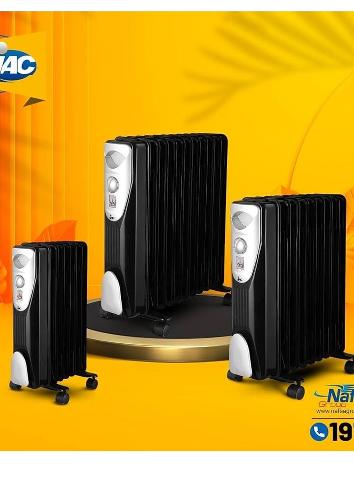 Jac - Oil heater, 7 metal fins, black, 1200 watts, from Jac - Image 1
