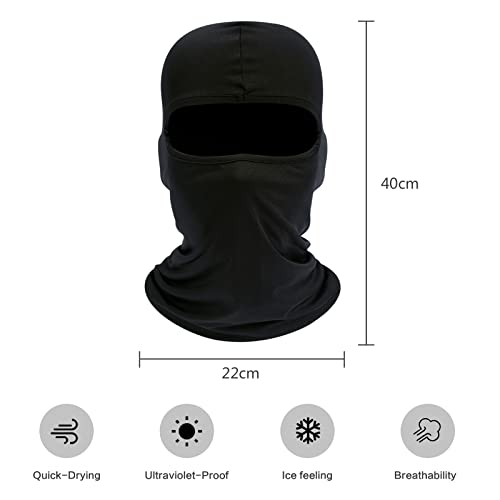 SUNLAND Balaclava Face Mask Motorcycle Cycling Bike Bandana Hiking Skateboard Head Sock,Sun Cooling Cover for Men Women Black - Image 4