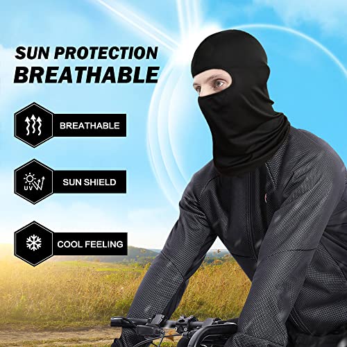 SUNLAND Balaclava Face Mask Motorcycle Cycling Bike Bandana Hiking Skateboard Head Sock,Sun Cooling Cover for Men Women Black - Image 2