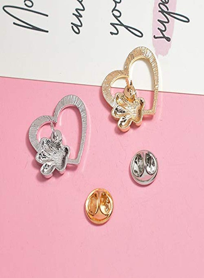 WLL Lovely Hollow Love Heart with Tiny Pet Pawprint Brooch Charm Cat Dog Footprint Lapel Pin (gold-tone) - Image 4