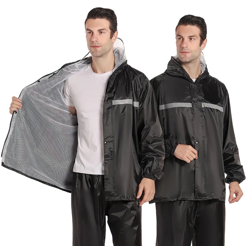 1 Set Raincoat Rain Suit Rain Jacket And Trousers Raincoat For Women Men Boys Girls - Image 1