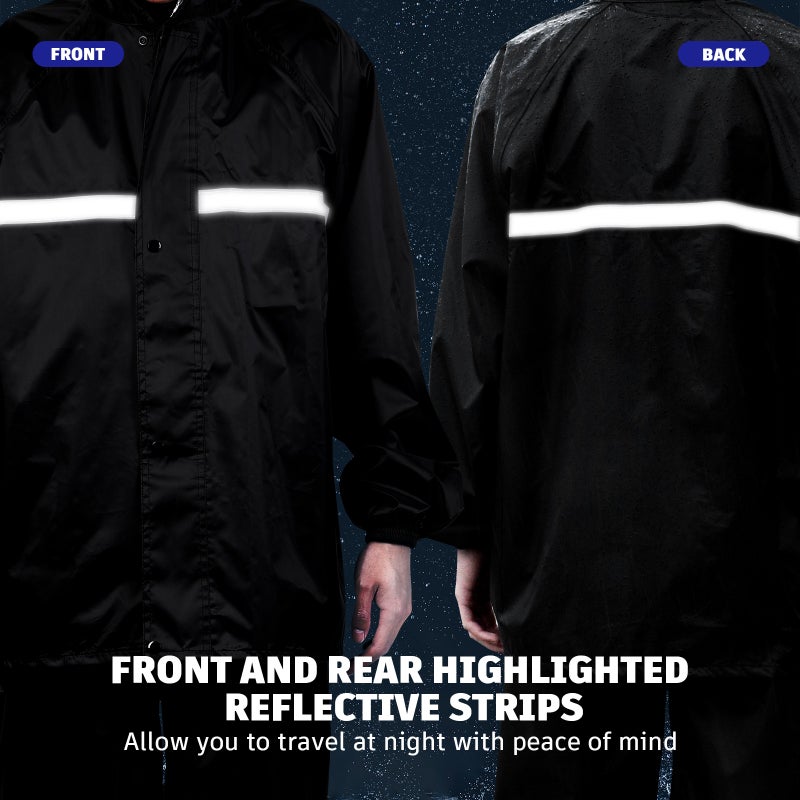 1 Set Raincoat Rain Suit Rain Jacket And Trousers Raincoat For Women Men Boys Girls - Image 5