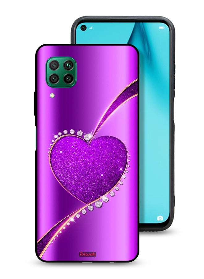 Tolwak Huawei nova 7i Protective Case Cover Glitter Heart - Image 1