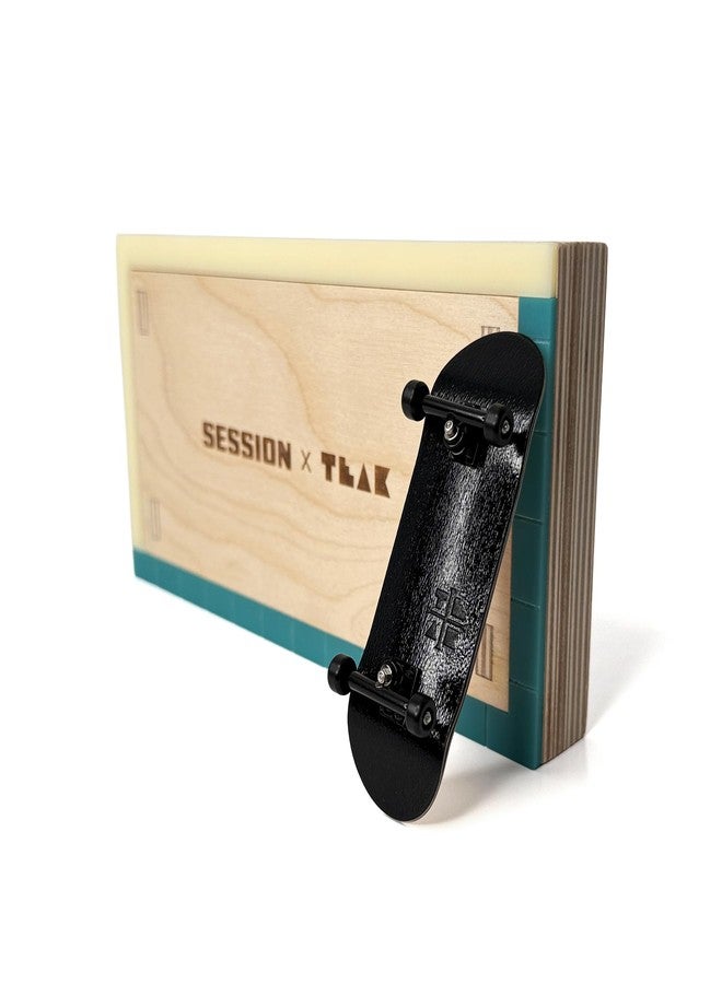 ضبط خشب الساج وسادة ضبط أصابع الجيتار من Teak Tuning x Session مع غطاء أكريليك غير لامع - طول 12.75 بوصة، عرض 7.875 بوصة، ارتفاع 6 بوصات - حاجز أصابع من خشب البتولا البلطيقي - صندوق للحركات اليدوية والطحن والانزلاق - Image 4