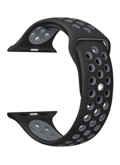 xozgdovg Silicone Strap For Apple Watch Nike + Black/Grey 