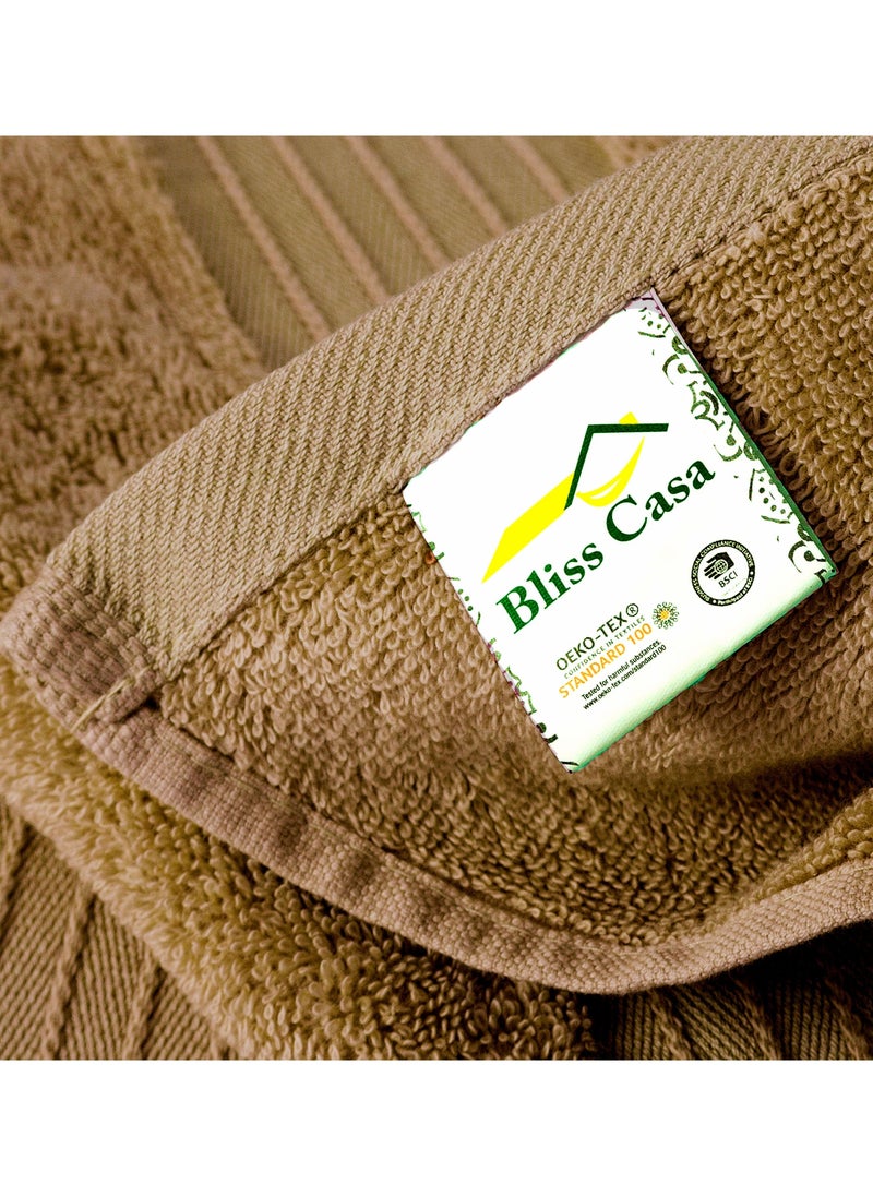Bliss Casa 2-Piece Bath Sheets, 100% Combed Cotton 550 GSM Superior Quality Towels, Quick Dry Highly Absorbent 90x180 cm  - Image 2
