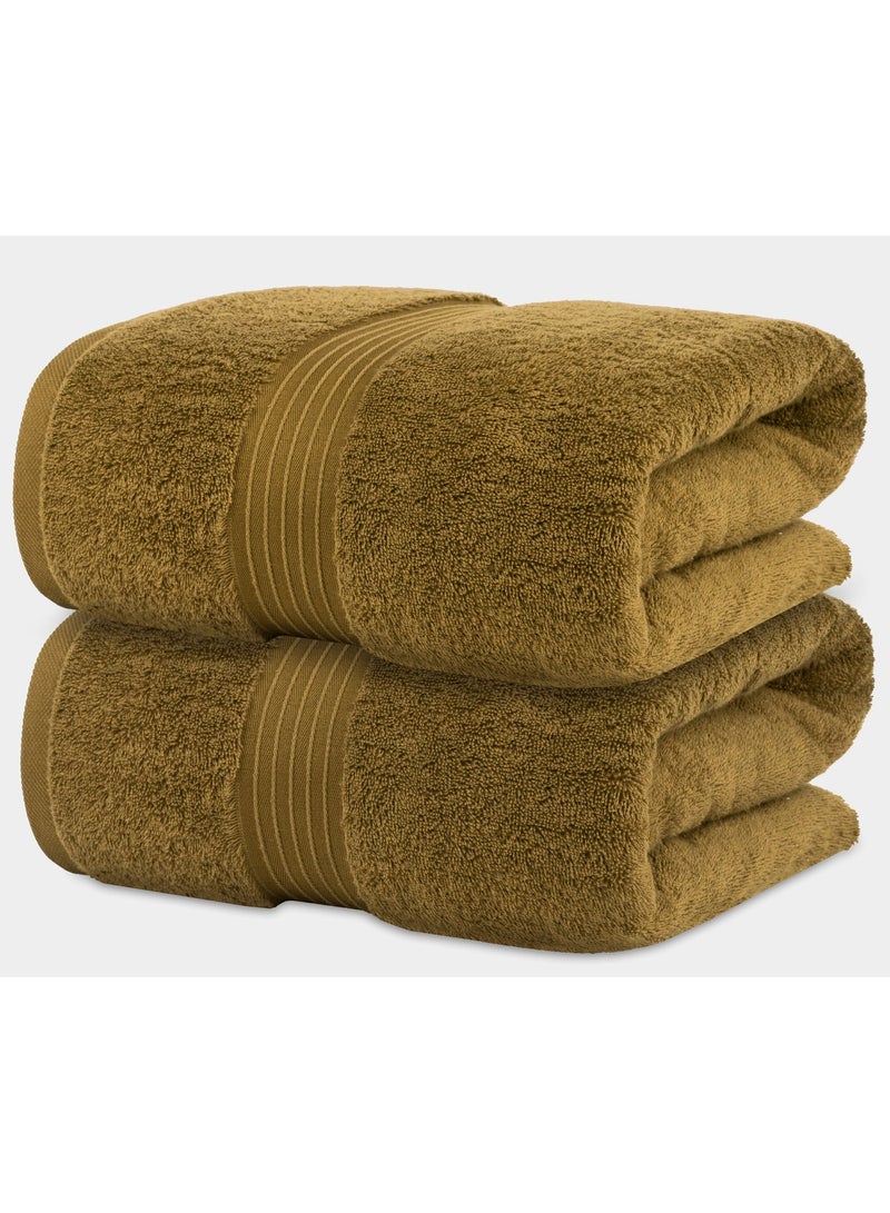 Bliss Casa 2-Piece Bath Sheets, 100% Combed Cotton 550 GSM Superior Quality Towels, Quick Dry Highly Absorbent 90x180 cm - Image 1