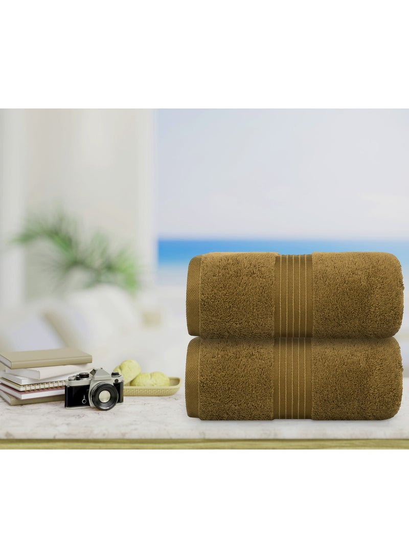 Bliss Casa 2-Piece Bath Sheets, 100% Combed Cotton 550 GSM Superior Quality Towels, Quick Dry Highly Absorbent 90x180 cm - Image 4