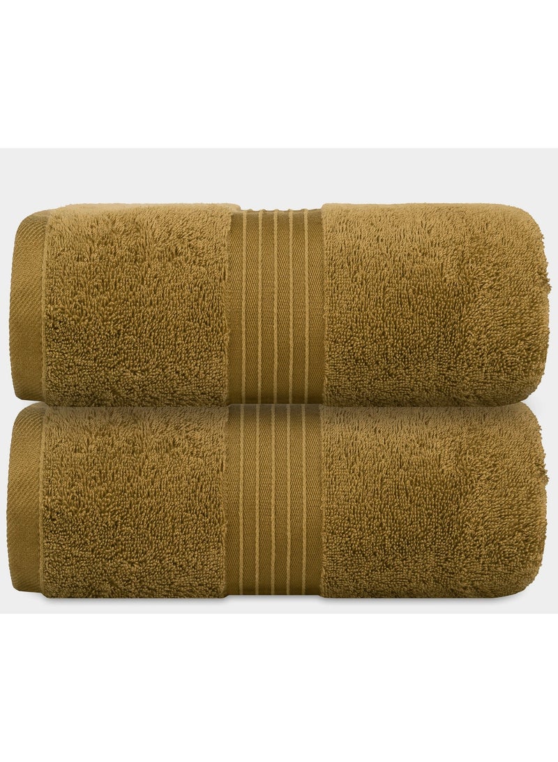 Bliss Casa 2-Piece Bath Sheets, 100% Combed Cotton 550 GSM Superior Quality Towels, Quick Dry Highly Absorbent 90x180 cm - Image 3