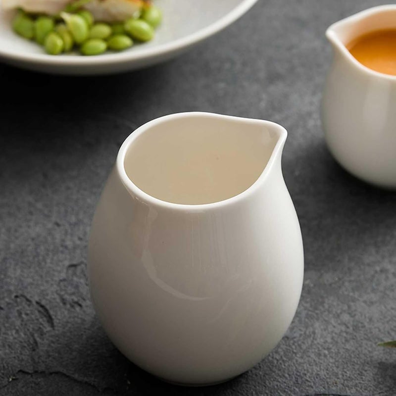 Gravy Boat 70/150/350ML Ceramic Milk Jar Western Steak Sauce Cup Mini Milk Jug with Mouth Cup Gravy Jug(Small) - Image 3