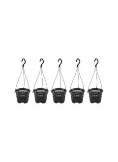 silvercnc Hanging Flower Pots，5 Sets of Plastic Hanging Orchid Pot Breathable Mesh Net Pot Orchid Hanging Basket with Hook Root for Orchids Flower Houseplant Pots for Outdoor Indoor Balcony Patio