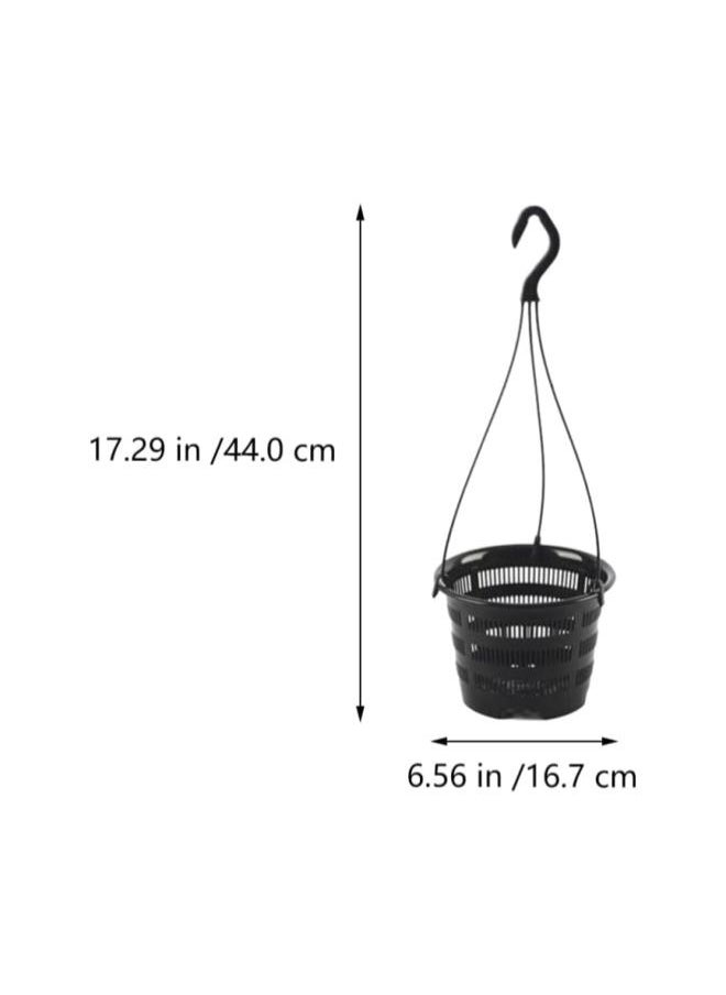 silvercnc - silvercnc Hanging Flower Pots，5 Sets of Plastic Hanging Orchid Pot Breathable Mesh Net Pot Orchid Hanging Basket with Hook Root for Orchids Flower Houseplant Pots for Outdoor Indoor Balcony Patio - Image 1