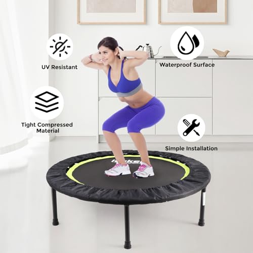 LESKEP Trampoline Spring Cover 40in with 600D Oxford Cloth Optional & Compressed Suede Replacement Mini Trampoline Cover - 40in Black - Image 5
