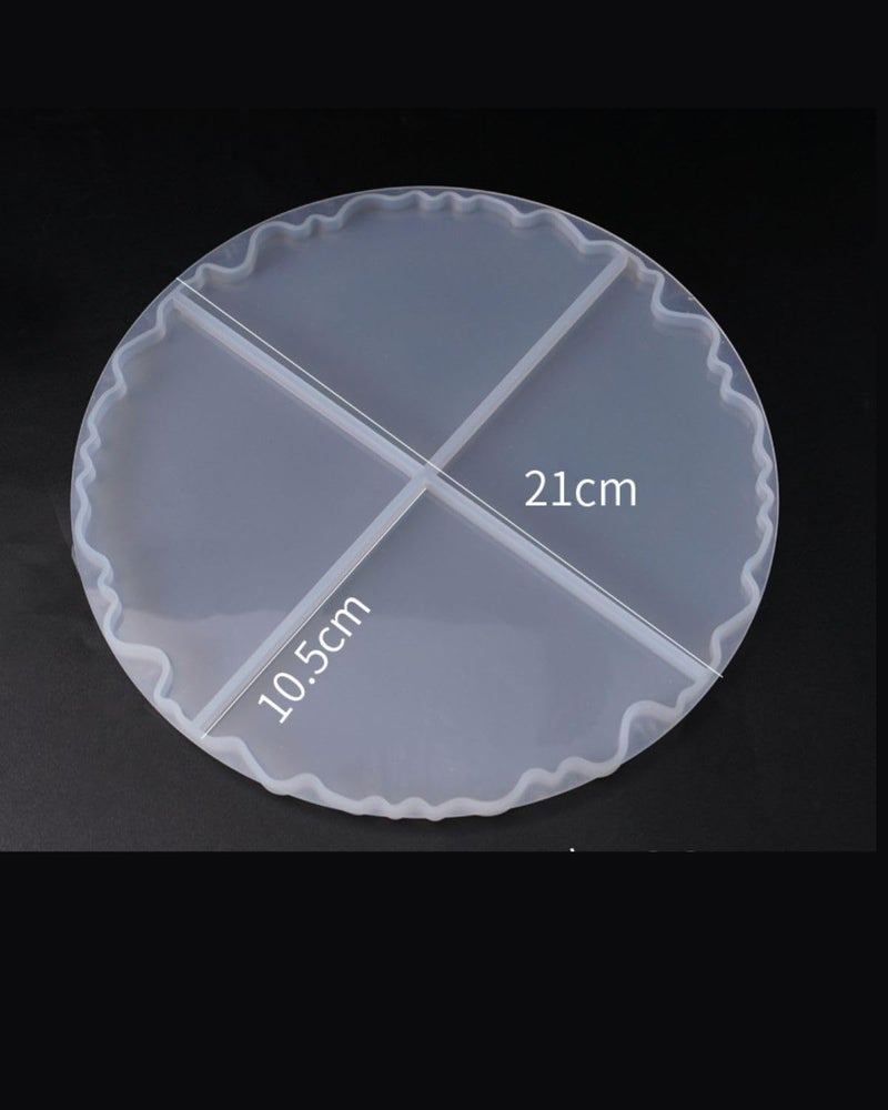 Snoogg Large 8 inch Pizza Coaster Resin Casting Molds, for Resin Epoxy, Thick Resin Mold for DIY Coaster, Bowl Resin Coaster Mold - Image 2