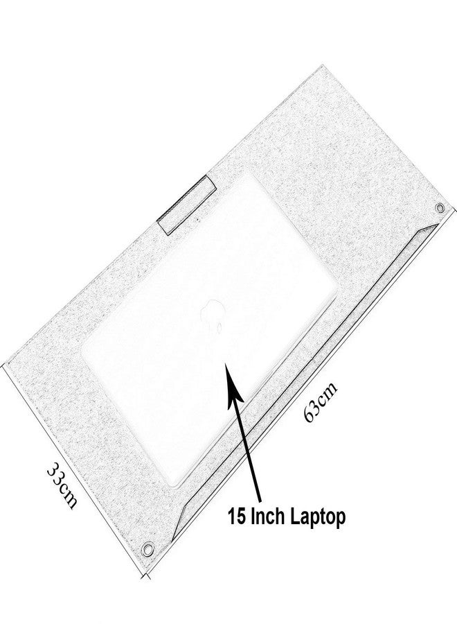 Handcuffs Mouse Pad Laptop Desk Mat Extended Desktop Keyboard Pads Anti-Slip Desk Mats with 2 Pockets for Work from Home Office & Gaming (Grey) - Image 5