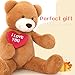 BENINY Red Heart Giant Teddy Bears Big Teddy Bear Stuffed Animals with Embroidered I Love You for Girlfriend Valentines Fluffy Teddy Bear Birthday Gifts 36 inches - Image 4