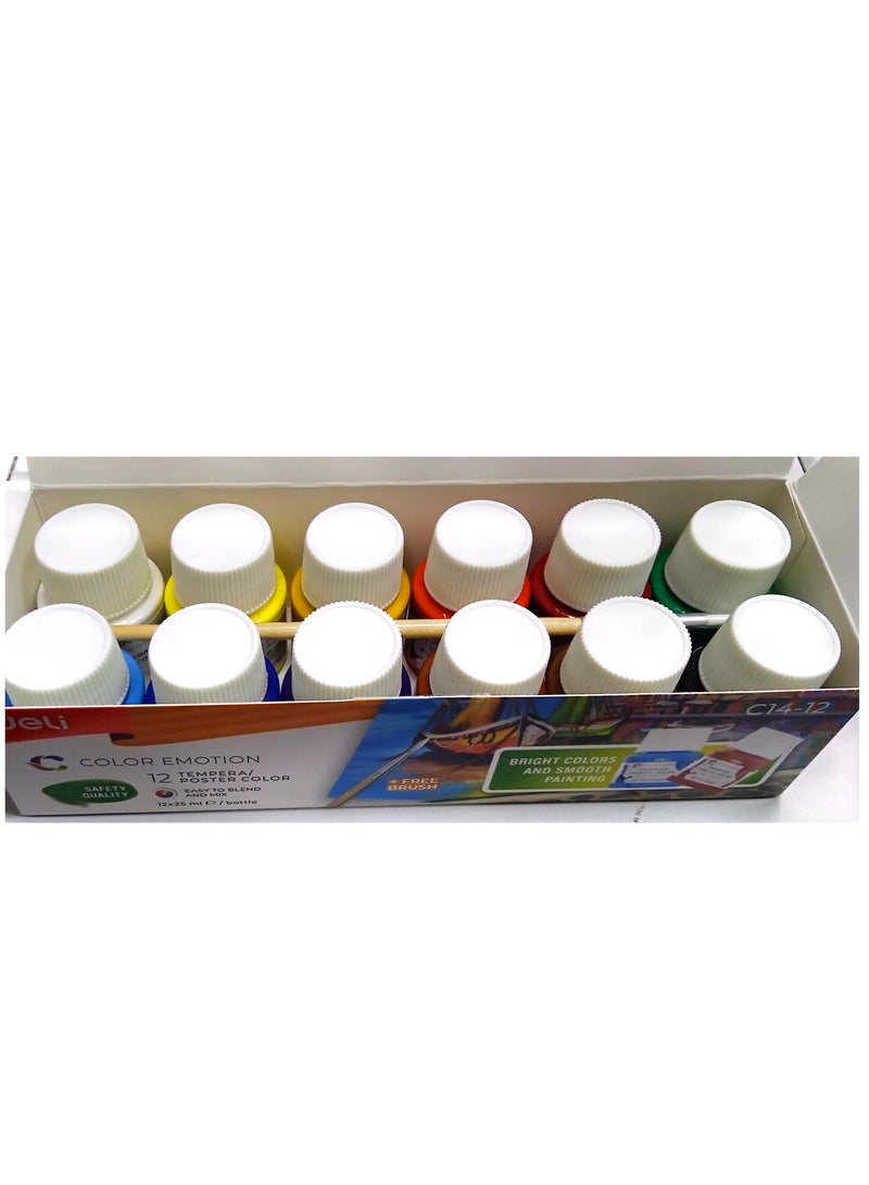 ديلي 12 قطعة ألوان جواش 25 مل لكل زجاجة - Image 2