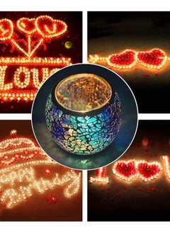 Mosaic Glass Candle Holder/Tea Light Holder/Vase/Pen Holder, Romantic Handmade Shattered Glass Tea Light Candle Shade/Potted Plants Bowl for Home Decoration Wedding Party-Blue - pzsku/Z8E0794851ACBB9B463FEZ/45/_/1703748271/d8836926-3ca9-4487-a773-9eecef44dba7