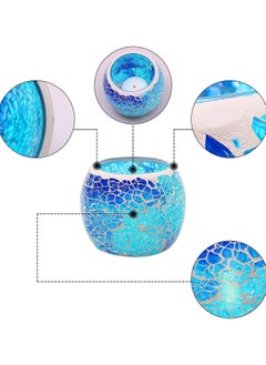 Mosaic Glass Candle Holder/Tea Light Holder/Vase/Pen Holder, Romantic Handmade Shattered Glass Tea Light Candle Shade/Potted Plants Bowl for Home Decoration Wedding Party-Blue - pzsku/Z8E0794851ACBB9B463FEZ/45/_/1703748279/d75299dd-f795-4c98-859e-19c0d6e4bfd0