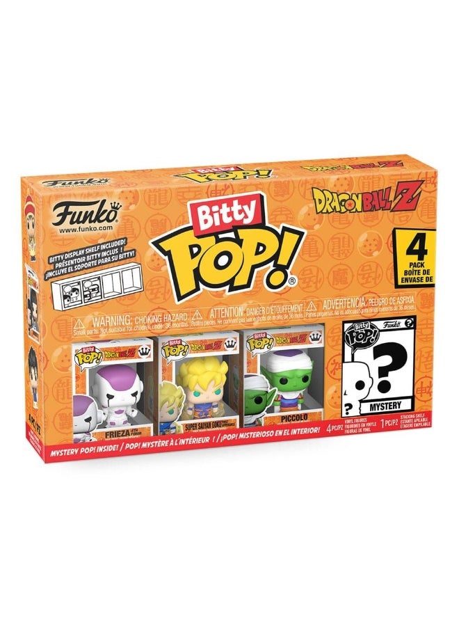 Funko Funko Bitty POP! Dragon Ball Z Series 4 4-Pack Vinyl Figures with Stacking Shelf (2.54 cm, Assorted)  - Image 1