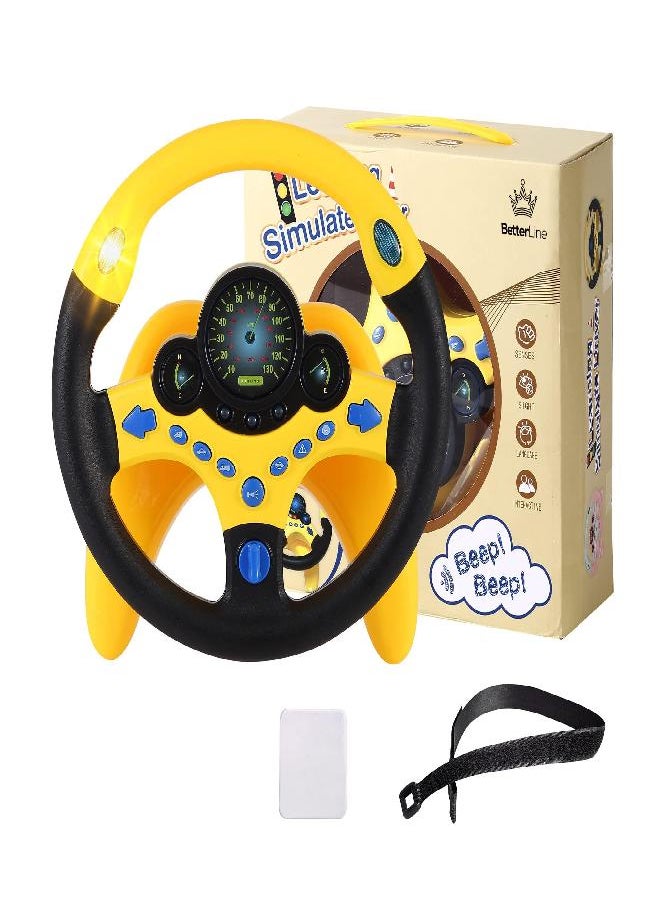 BETTERLINE BETTERLINE Toy Wheel for Kids, Driving Simulation with Lights and Sounds, Pretend Driving Toy for Boys and Girls, Kids Interactive Toys  - Image 1