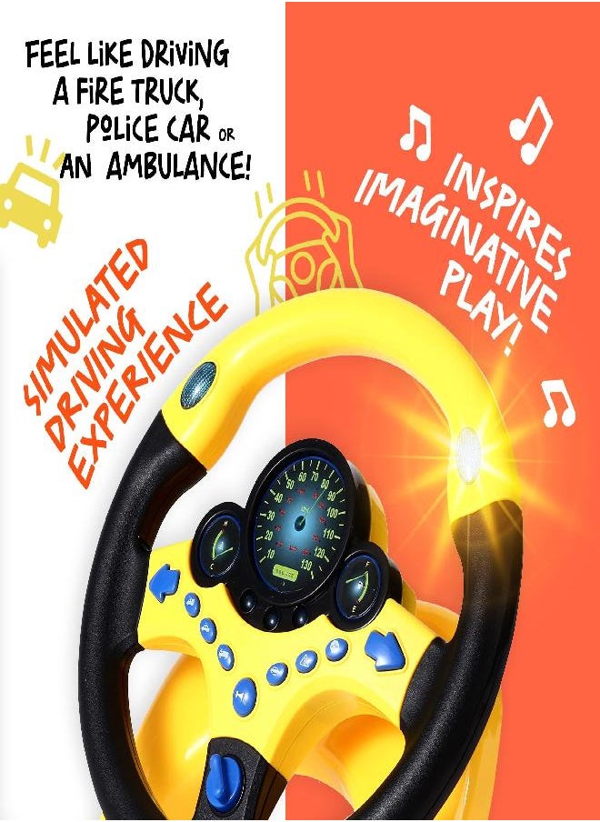 BETTERLINE BETTERLINE Toy Wheel for Kids, Driving Simulation with Lights and Sounds, Pretend Driving Toy for Boys and Girls, Kids Interactive Toys  - Image 2