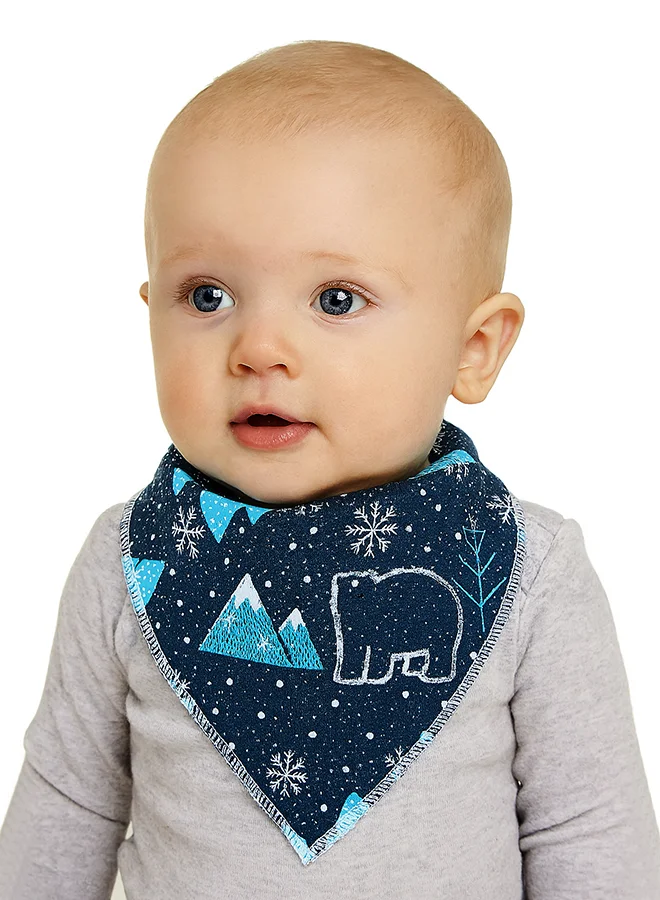 LITTLE SURPRISE BOX Little Surprise Box, 3PCS Set of Polar Bear print premium adjustable snap button closure Bibs