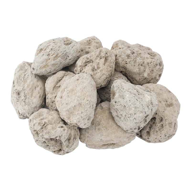 Skyflame صخور لافا طبيعية 5LB من سكاي فليم 35 مقاومة للحريق والحرارة لمدافئ النار المحمولة وزينة الحدائق