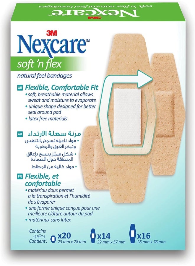 Nexcare 3M Nexcare Soft 'n Flex Bandages, Assorted, 50's - Image 2
