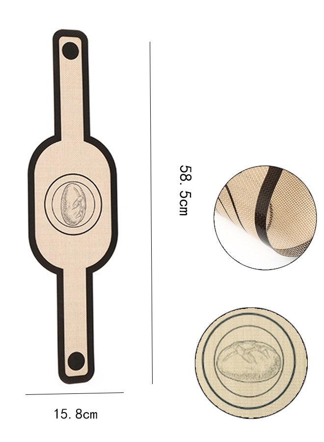 KANGLI 2 PCS Silicone Bread Sling for Oven, Non-Stick and Easy Clean Reusable Silicone Bread Baking Mat with Long Handles, Easy to Transfer Sourdough Bread - Image 5
