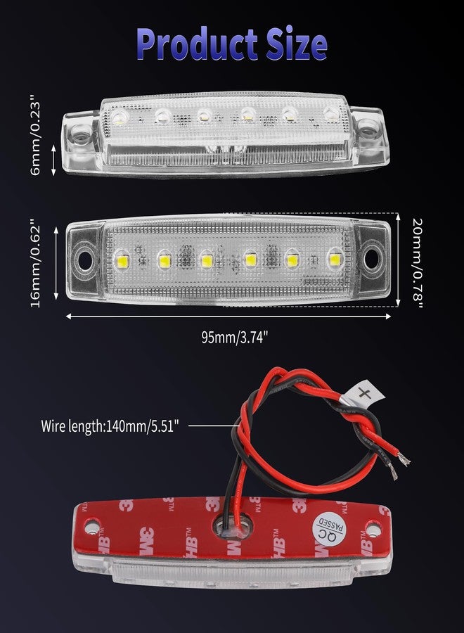 RVZONE مصابيح LED داخلية للقوارب البحرية ومصابيح صيد ليلية من RVZONE - مقاومة للماء 12 فولت للقوارب العائمة واليخوت وقوارب الكاياك وقمرة القيادة (4 قطع بيضاء) - Image 3