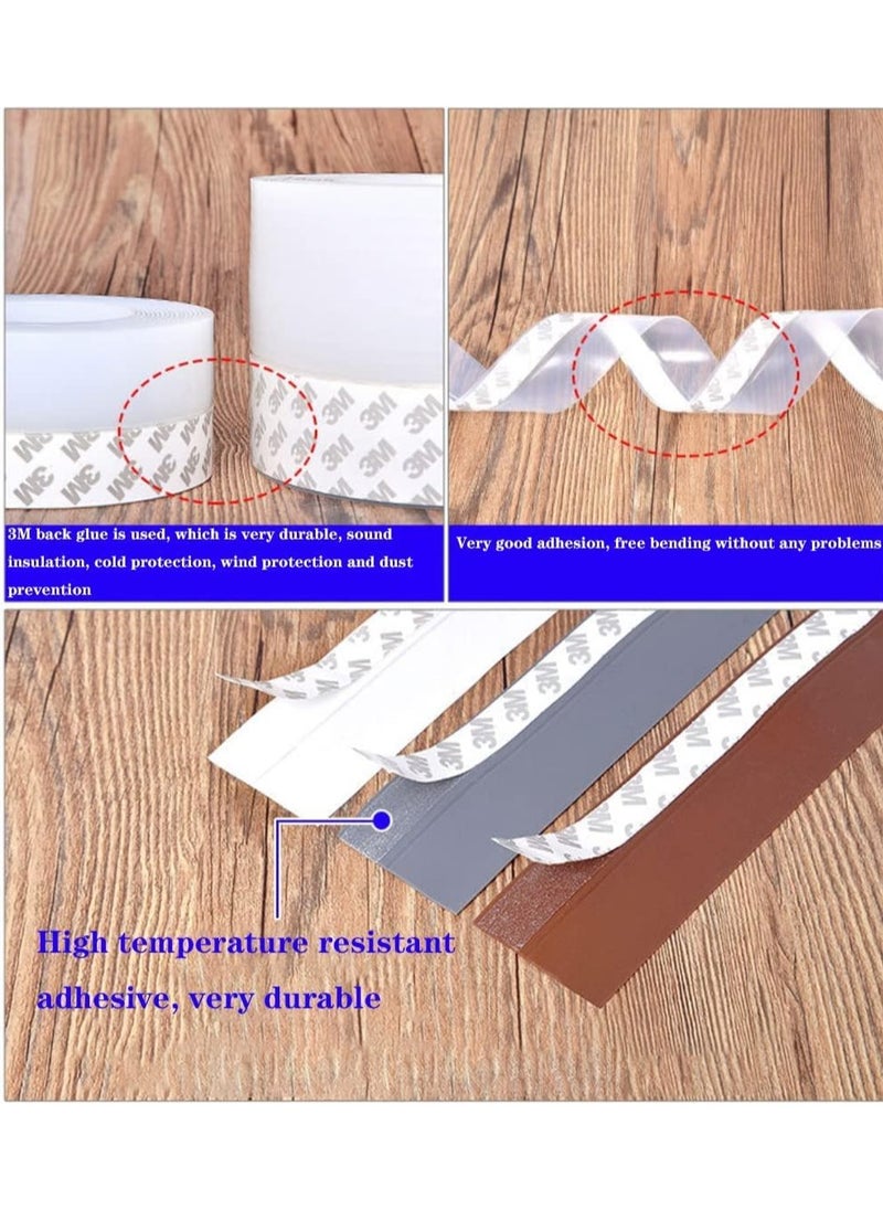 BJollys - Door Seal Strip 3M Length, Weather Stripping for Doors and Windows Door Draft Stopper Frameless Adhesive Soundproof Under Door Seal - Image 1