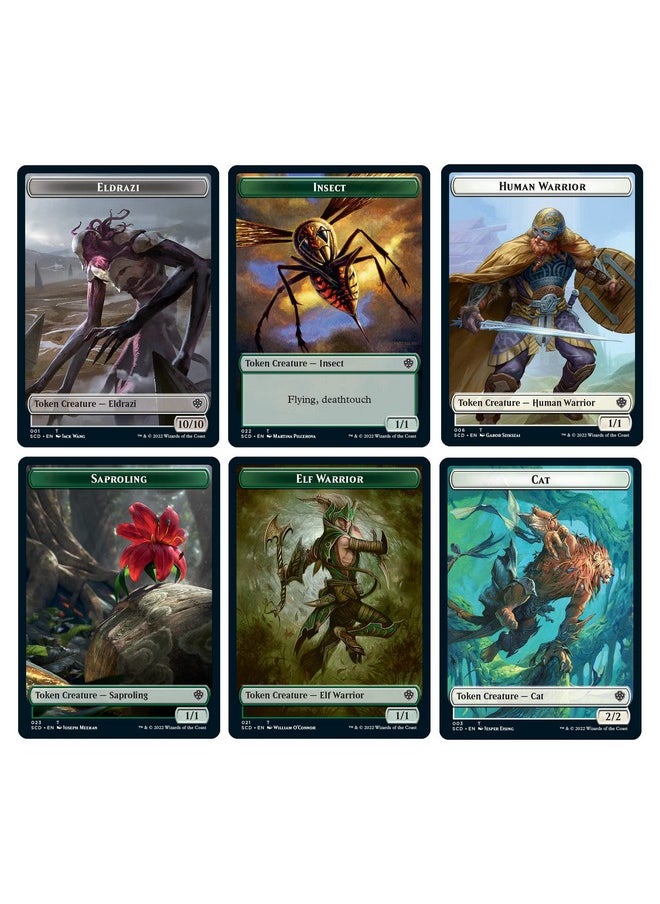 Magic the Gathering Magic: The Gathering Starter Commander Deck - Token Triumph (Green-White) | Ready-To-Play Deck For Beginners And Fans | Ages 13+ | Collectible Card Games  - Image 2