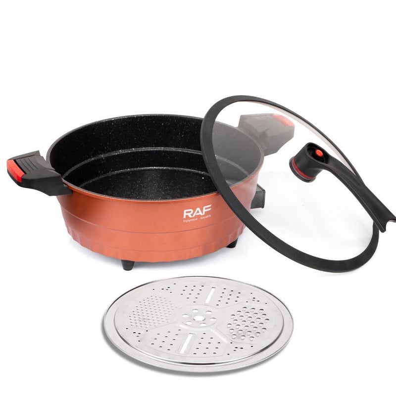 RAF Cross-border Best-Selling Household Multi-Function 8L Electric Stir-Fry Pot, Electric Hot Pot, Electric Steamer, and Instant Noodle Cooker - Image 4