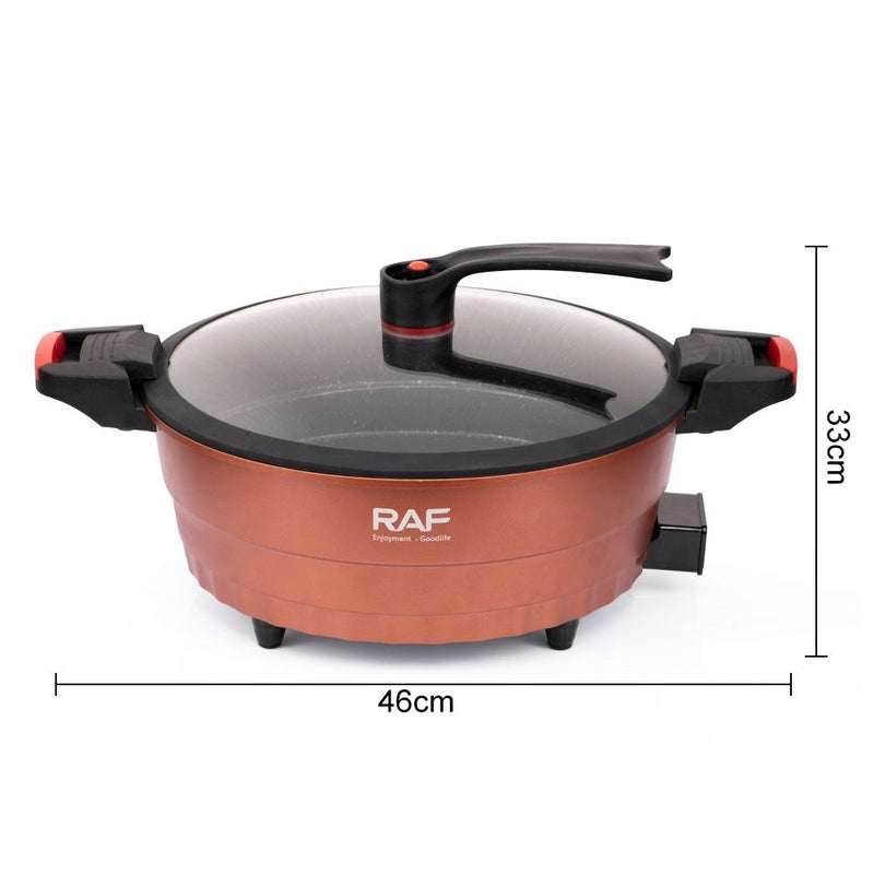 RAF Cross-border Best-Selling Household Multi-Function 8L Electric Stir-Fry Pot, Electric Hot Pot, Electric Steamer, and Instant Noodle Cooker - Image 3