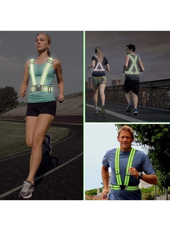 VKL Reflective Vest Running Gear 2Pack, High Visibility Adjustable Safety Ves for Night Cycling,Hiking, Jogging,Dog Walking - Image 4