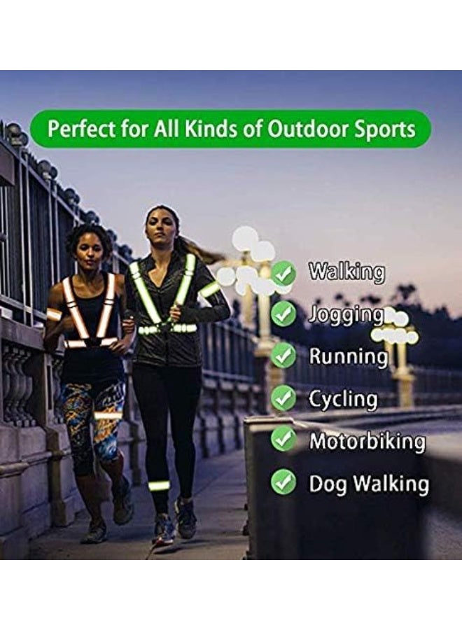 VKL Reflective Vest Running Gear 2Pack, High Visibility Adjustable Safety Ves for Night Cycling,Hiking, Jogging,Dog Walking - Image 5