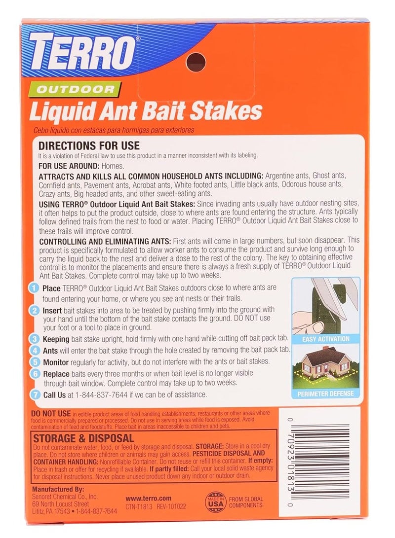 طُعم نمل سائل خارجي عدد 8 قطع جاهز للاستخدام ومعبأ مسبقًا، قاتل فعّال للنمل، مناسب للاستخدام في الحديقة والفناء ومحيط المنزل، يوفر حلاً سريعًا وعمليًا لمكافحة الحشرات. - Image 2