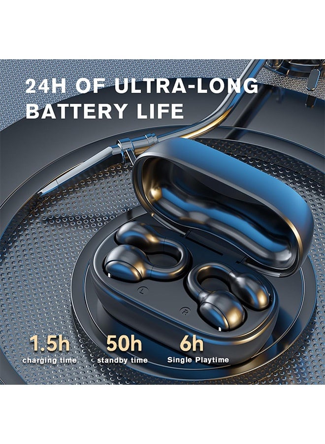 Quantum Wireless Headphones, Open Ear Headphones Wireless Bluetooth 5.4, Small IPX6 Waterproof Mini Open Ear Headsets for Running Cycling Workout (Black) - Image 5