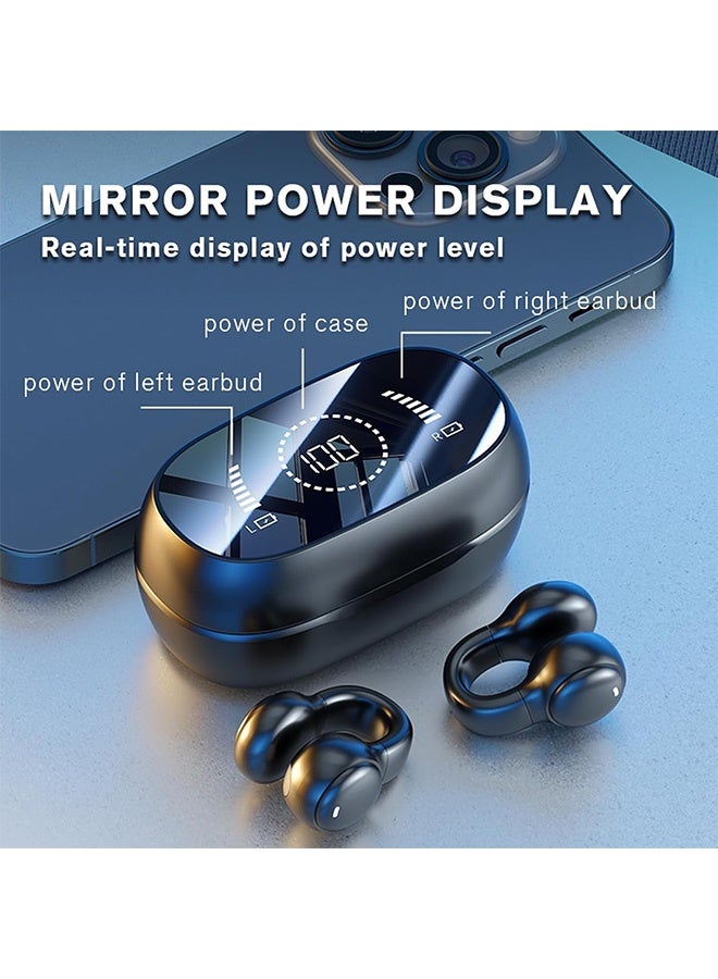 Quantum Wireless Headphones, Open Ear Headphones Wireless Bluetooth 5.4, Small IPX6 Waterproof Mini Open Ear Headsets for Running Cycling Workout (Black) - Image 2