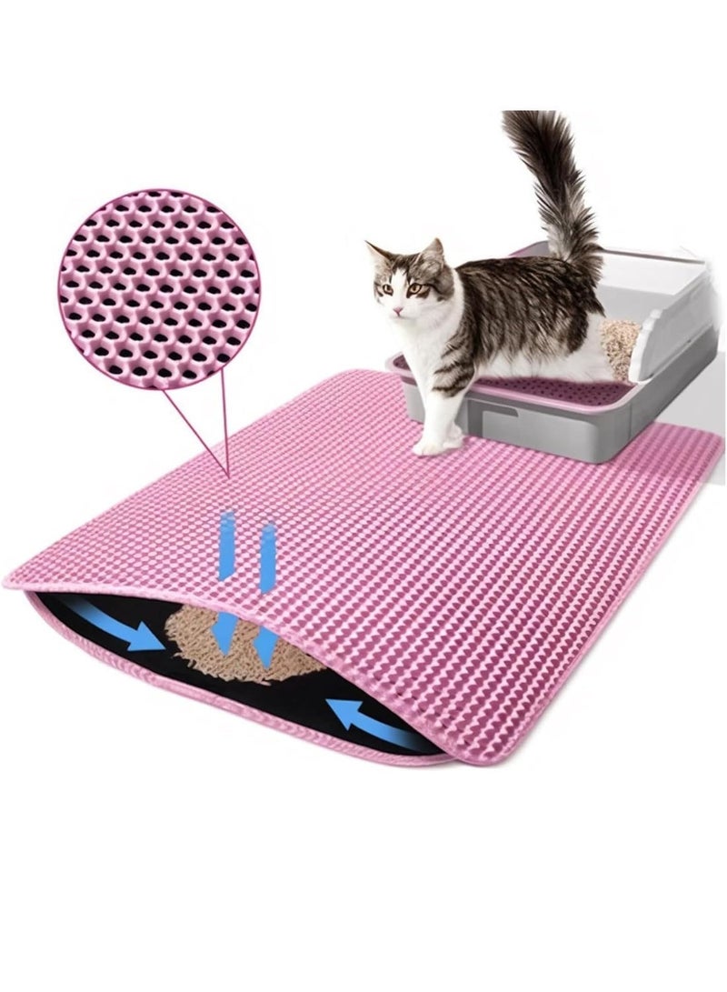 Neox Cat Litter Tray Mat for Cats, Honeycomb Double Layer Design, Urine and Waterproof Material, Abrasion-Resistance, Non-Toxic Material,Cat Litter Tray Mat 60 x 40 cm - Image 1