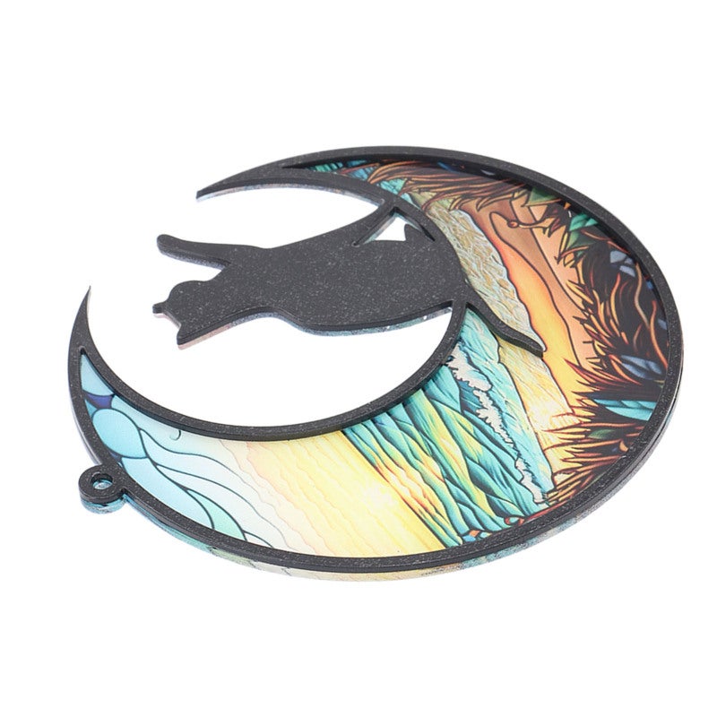 Cat Memorial Suncatcher: Handcrafted Acrylic Stained Glass Window Hanging - Meaningful Memorial Ornament for Pet Loss Keepsake, Thoughtful Gift for Grieving Cat Owners

Wait, let me adjust to fit stri - Image 4