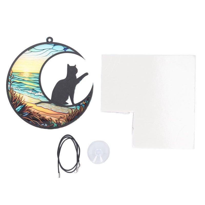 Cat Memorial Suncatcher: Handcrafted Acrylic Stained Glass Window Hanging - Meaningful Memorial Ornament for Pet Loss Keepsake, Thoughtful Gift for Grieving Cat Owners

Wait, let me adjust to fit stri - Image 1