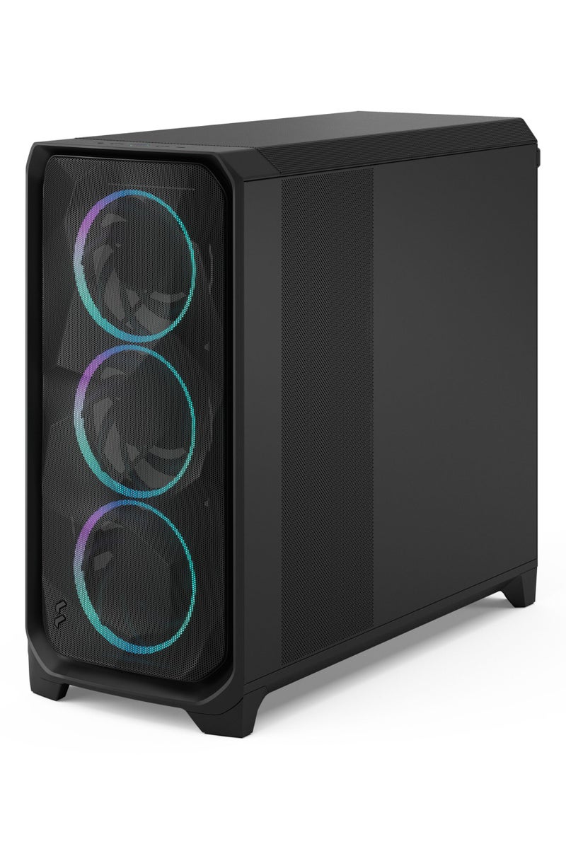 Fractal Design Meshify 3 XL Full Tower PC Case, Black with Light Tint Tempered Glass Side Panel, Includes 3x Momentum 14 RGB Fans, Standard RGB Control, USB-C 3.2 Gen 2 Front I/O, Tool-Free Panels, Mesh Front for High Airflow, Advanced Cable Management, RGB TG Light Tint Black | FD-C-MES3X-04 - Image 3
