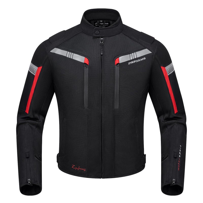 Zyxformis Motorcycle Jacket for Men CE Armored Mesh Motorbike Jacket for Summer Breathable Protective Gear for Motorcycling - Image 2