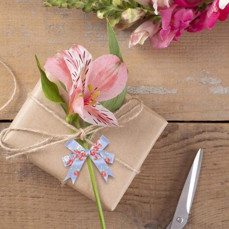 ABTOLS 6 لفات من ABTOLS، 18 ياردة، أشرطة زهور 3/8 بوصة، شريط زهور ملون عتيق، شرائط grosgrain مزخرفة، أشرطة ربيعية للمنزل والمدرسة وحفلات تغليف الهدايا - Image 5